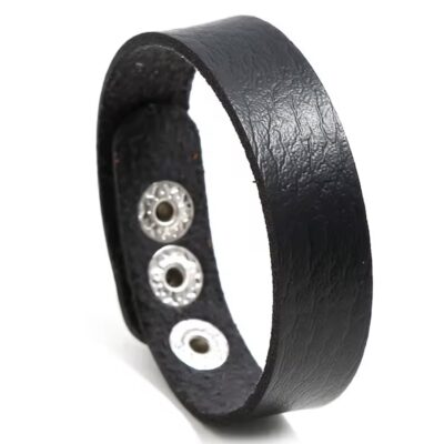 Pulsera piel hombre negra